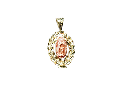 Two Tone Plated Mother Mary Pendant